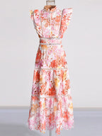 Ruffled Midi Dress - The Nicole - Tayan Dress Co.