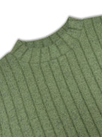 Ribbed Knit Long Sleeve Midi Dress