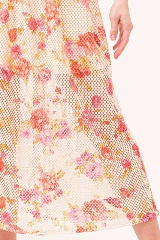 The Fish - Net Floral Printed Midi Dress - TNT Dress Co.