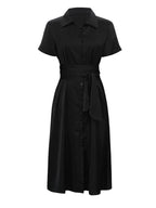 Button Down Belted Midi Shirt Dress - TNT Dress Co.