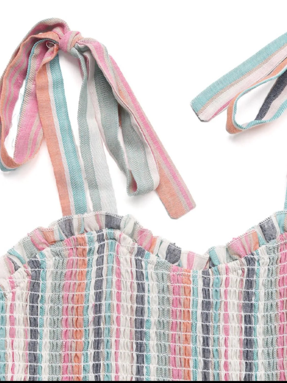 Contrast Striped Square Neck Cami Dress - TNT Dress Co.
