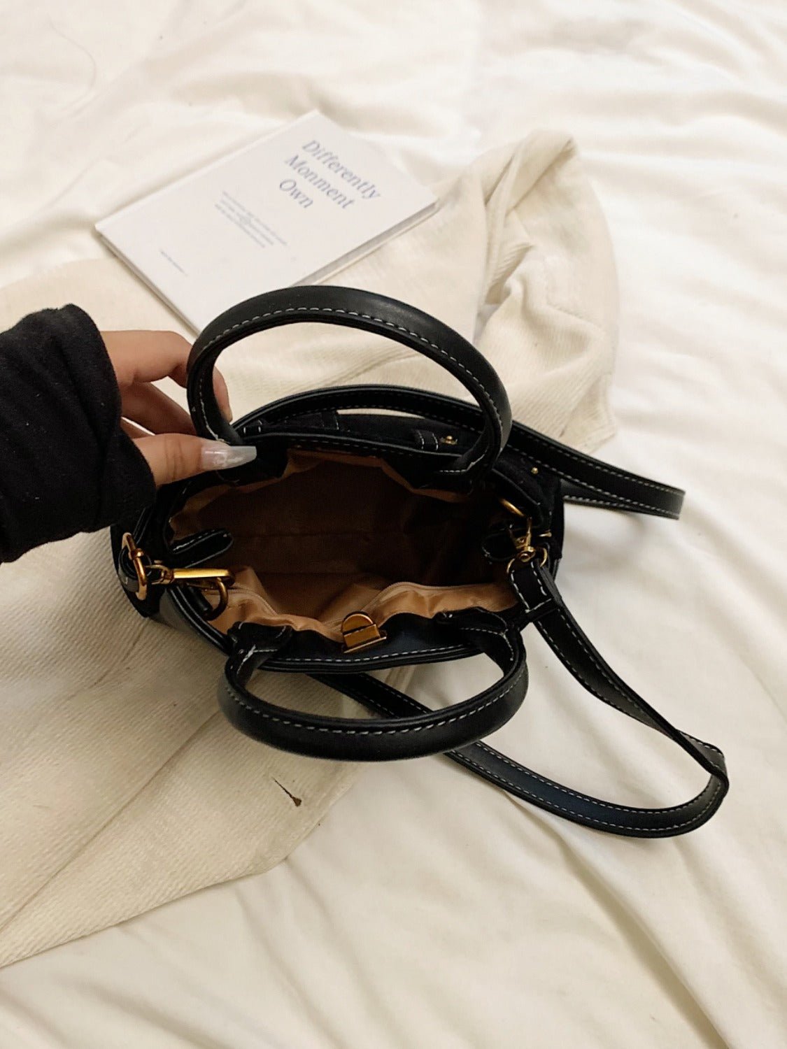 Suede Dual - Use Adjustable Strap Handbag - TNT Dress Co.