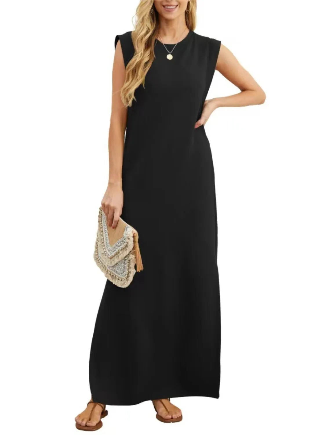 Sleeveless Maxi Tank Dress - The Nicole - Tayan Dress Co.