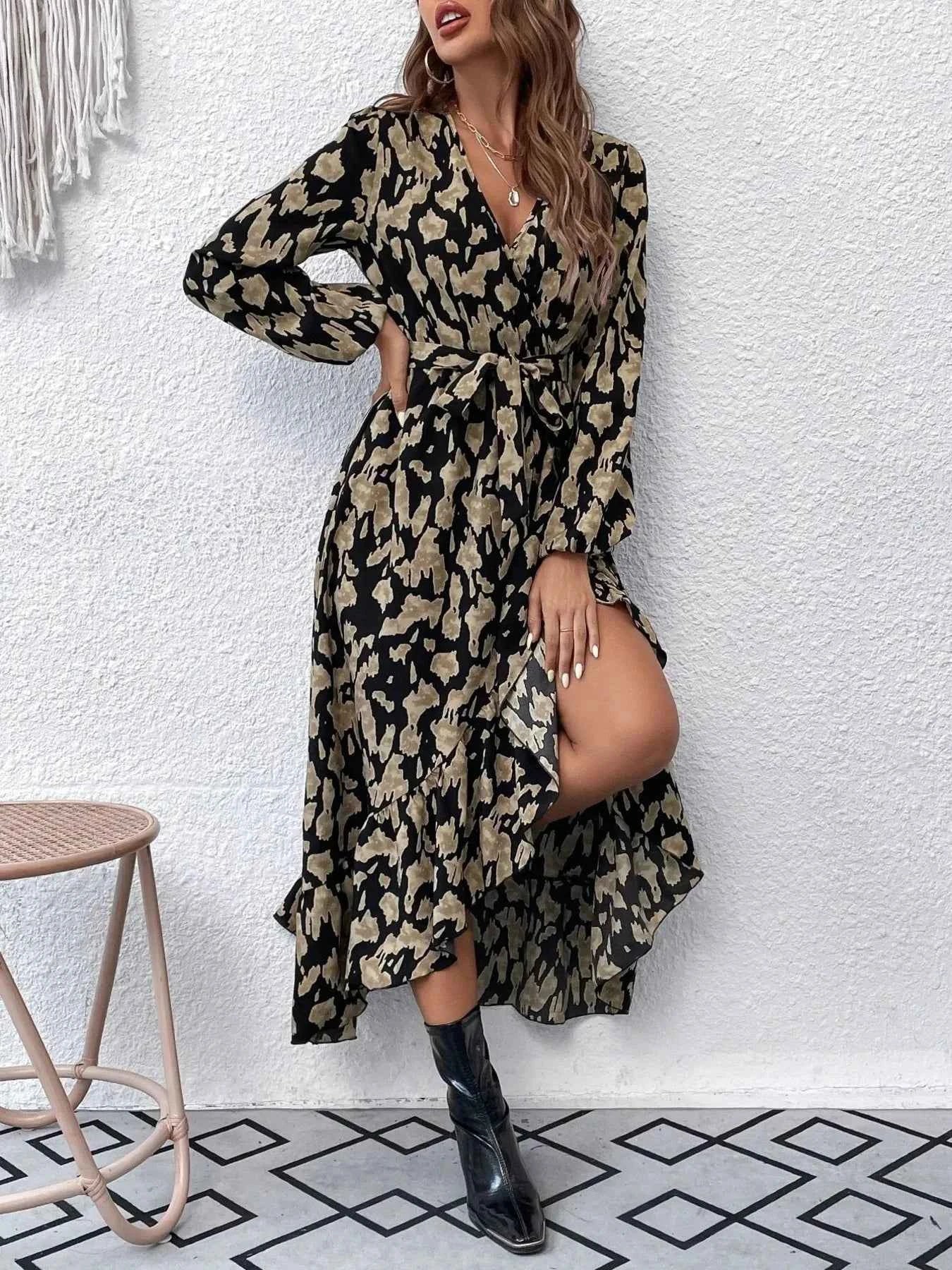 Leopard Long Sleeve Dress