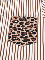 Leopard Button Up Shirt Dress