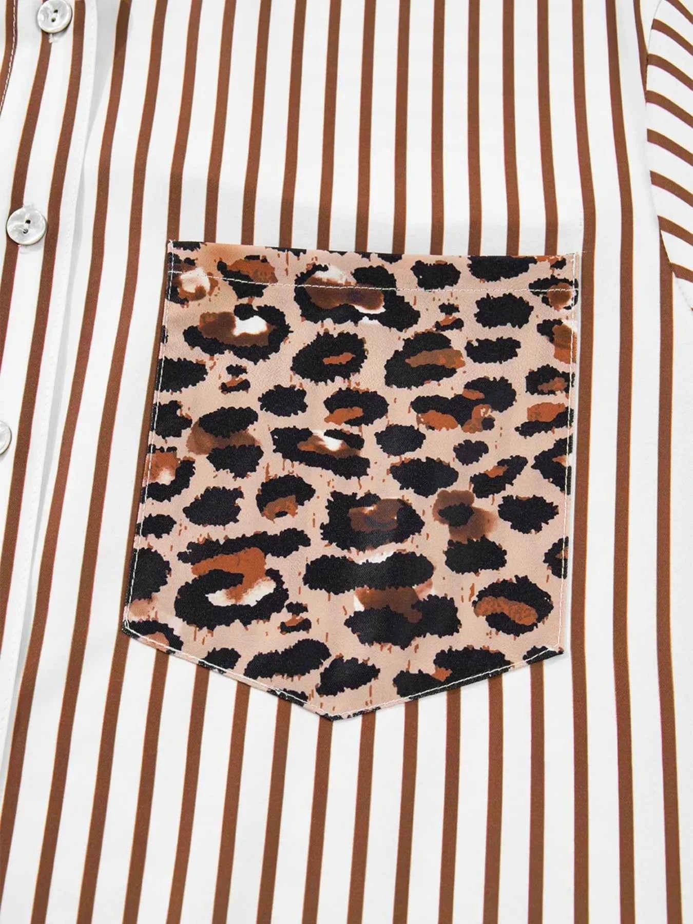 Leopard Button Up Shirt Dress