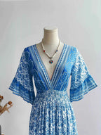 V-Neck Long Sleeve Dress