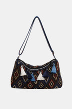 Adjustable Strap Shoulder Bag with Tassel Detail - TNT Dress Co.