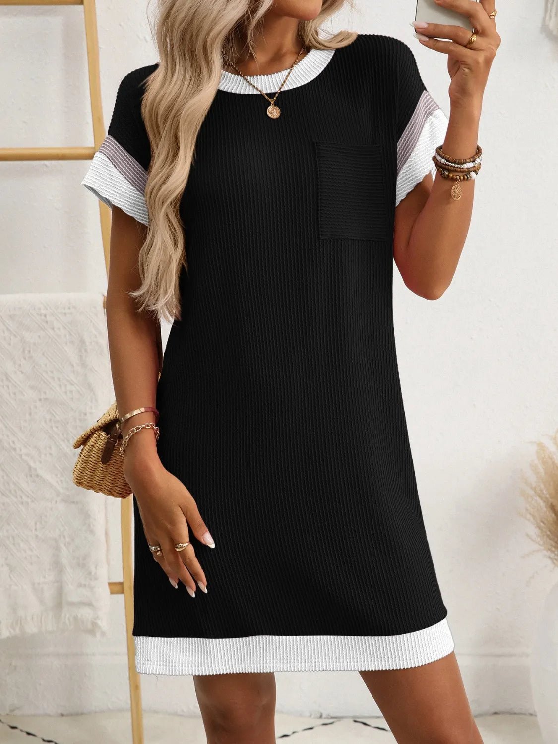 Short Sleeve Mini Dress - The Nicole - Tayan Dress Co.