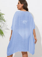 Crochet Trim V - Neck Beach Cover Up Dress - TNT Dress Co.
