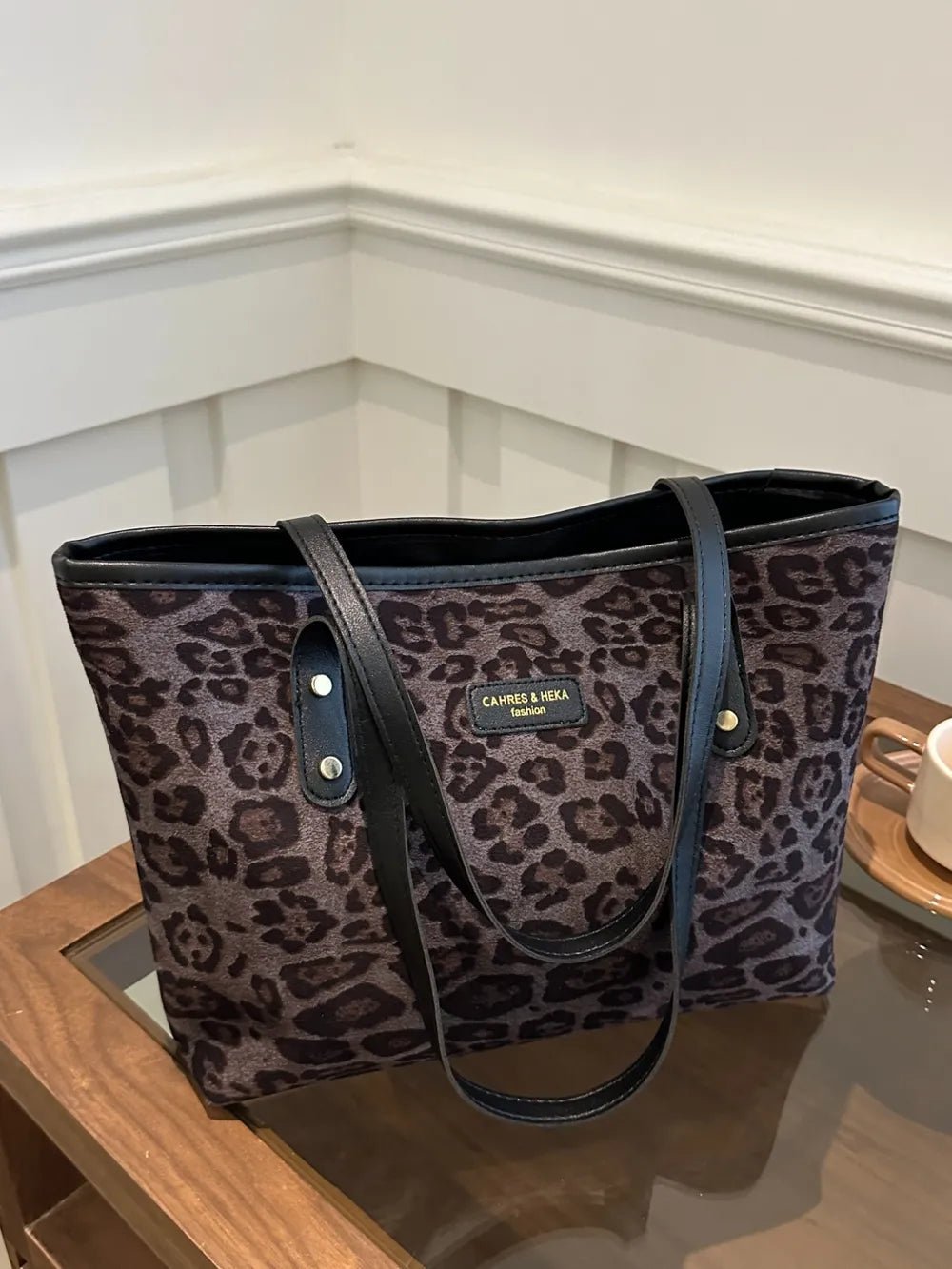 Leopard Tote Bag - The Nicole - Tayan Dress Co.
