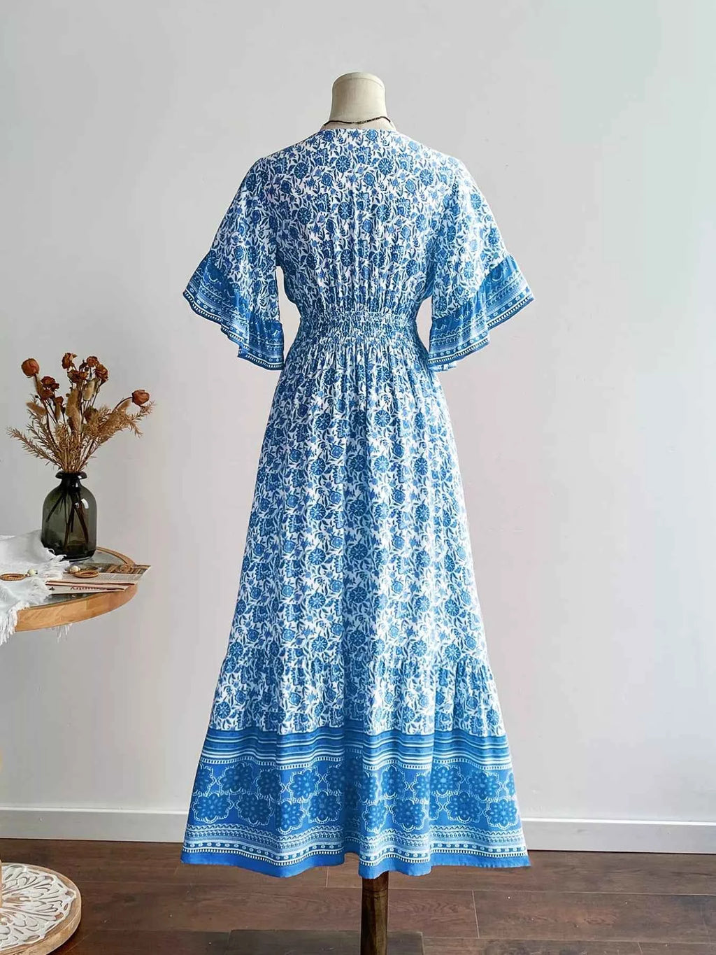 V-Neck Long Sleeve Dress