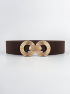 Geometric Buckle Elastic Wide Belt - TNT Dress Co.