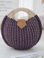 Braided Round Handbag - The Nicole - Tayan Dress Co.