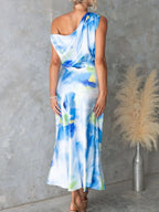 Shoulder Dress with Slit - The Nicole - Tayan Dress Co.