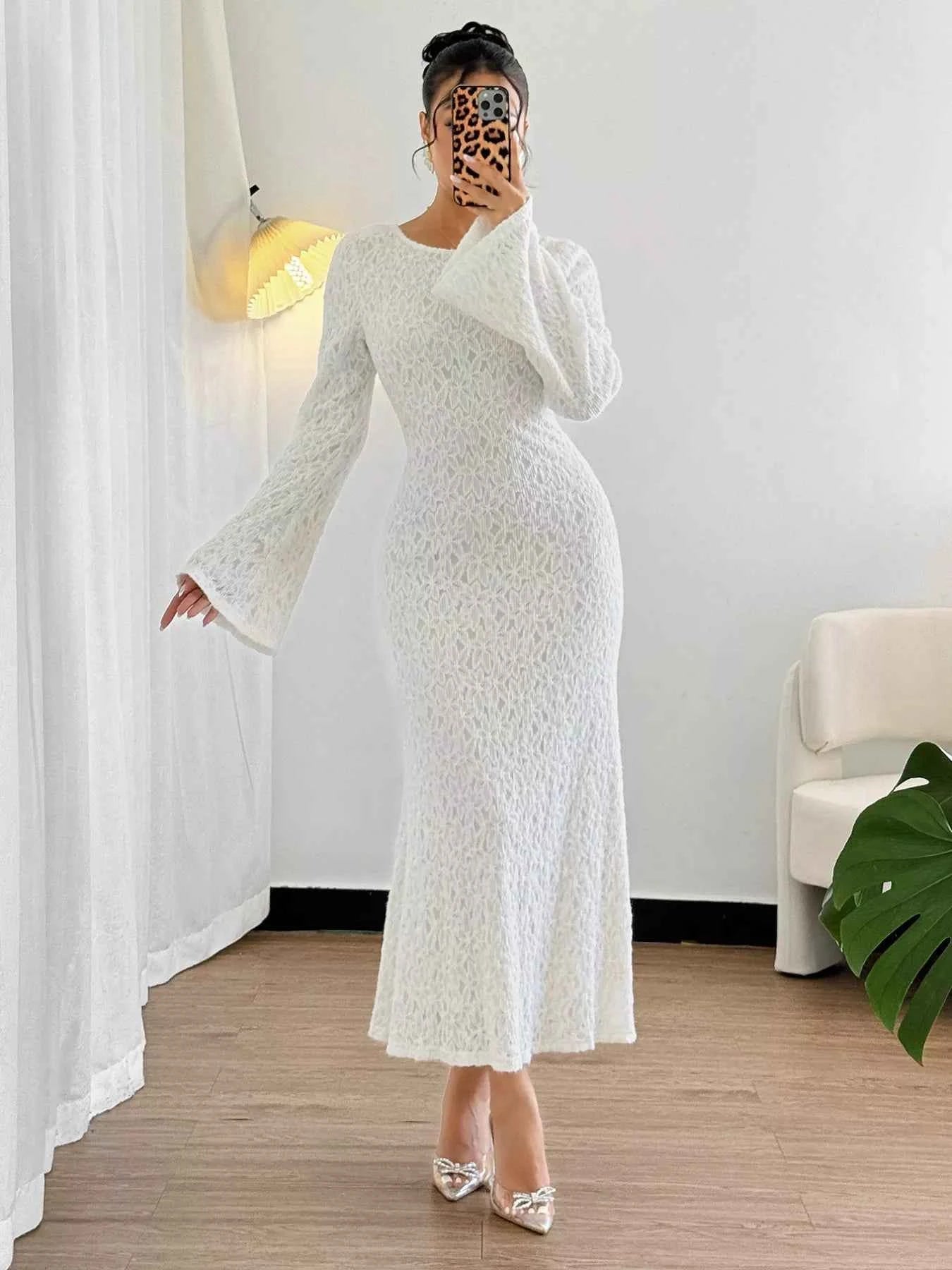 Flare Long Sleeve Dress