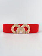 Geometric Buckle Elastic Wide Belt - TNT Dress Co.