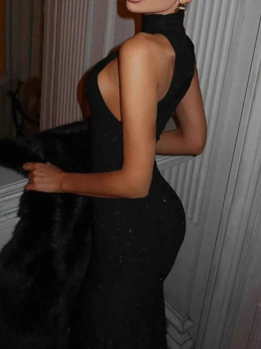 Sequin Sleeveless Maxi Dress