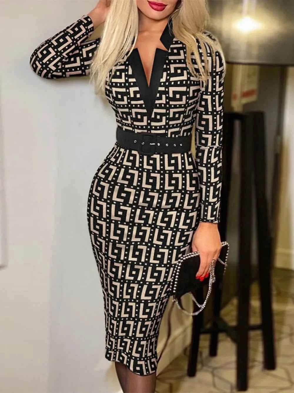 Long Sleeve Wrap Dress
