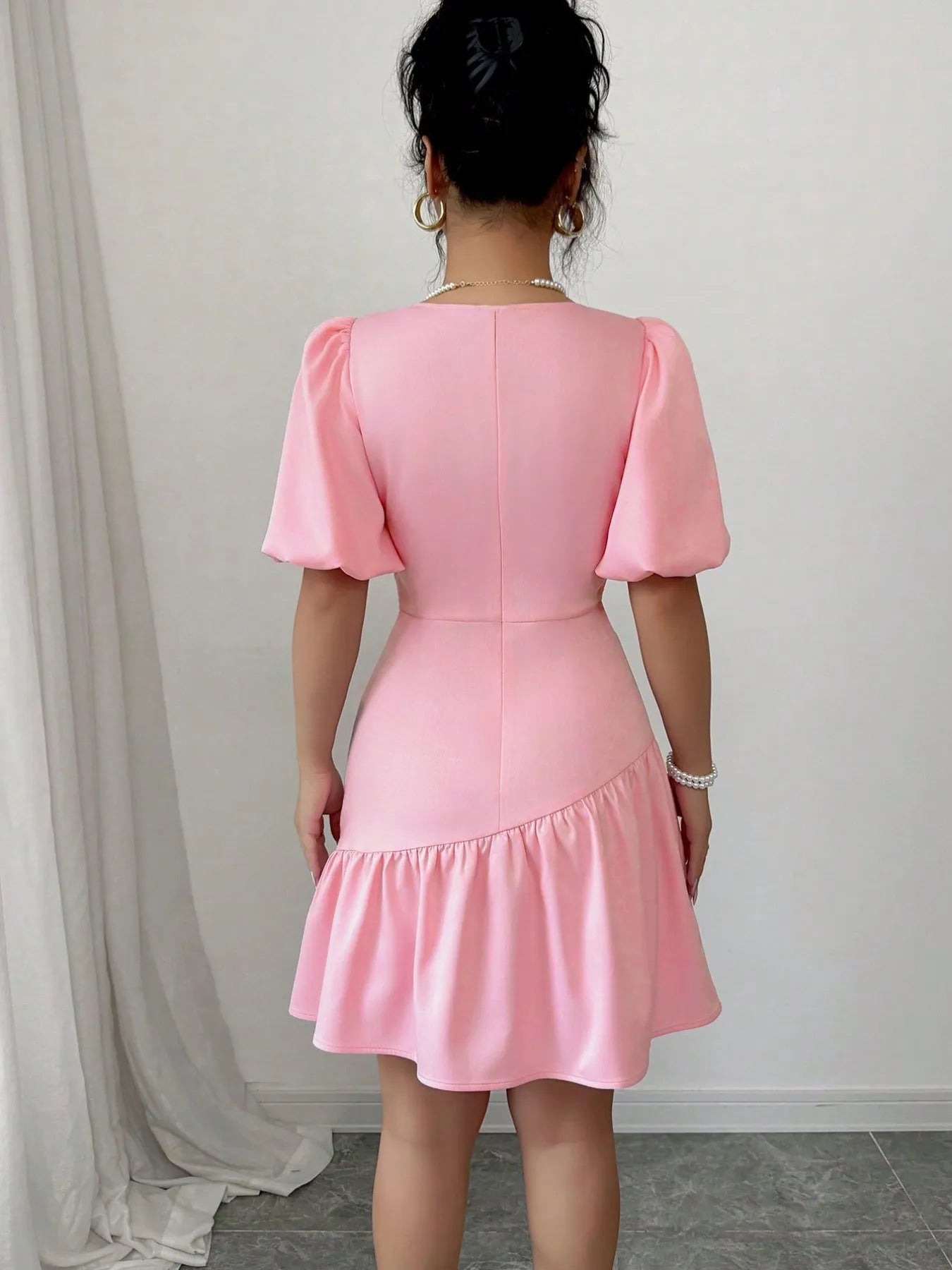 Ruffled Sleeve Mini Dress - The Nicole - Tayan Dress Co.