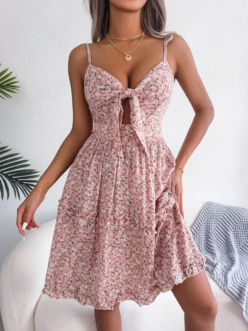 Floral Spaghetti Strap Mini Dress - TNT Dress Co.