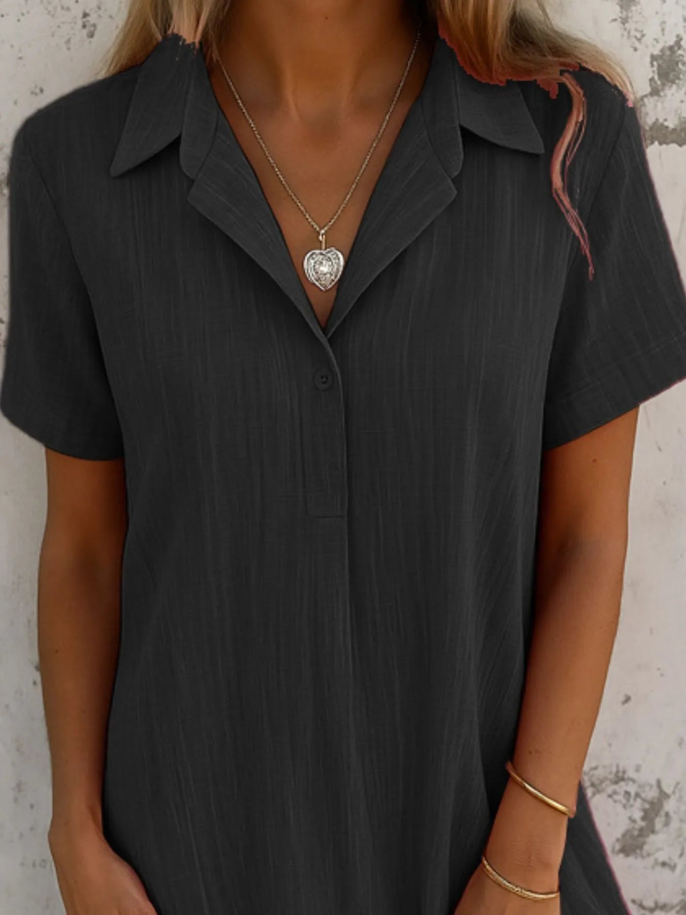 Short Sleeve Shirt Dress with Collar - The Nicole - Tayan Dress Co.