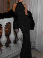 Sequin Sleeveless Maxi Dress