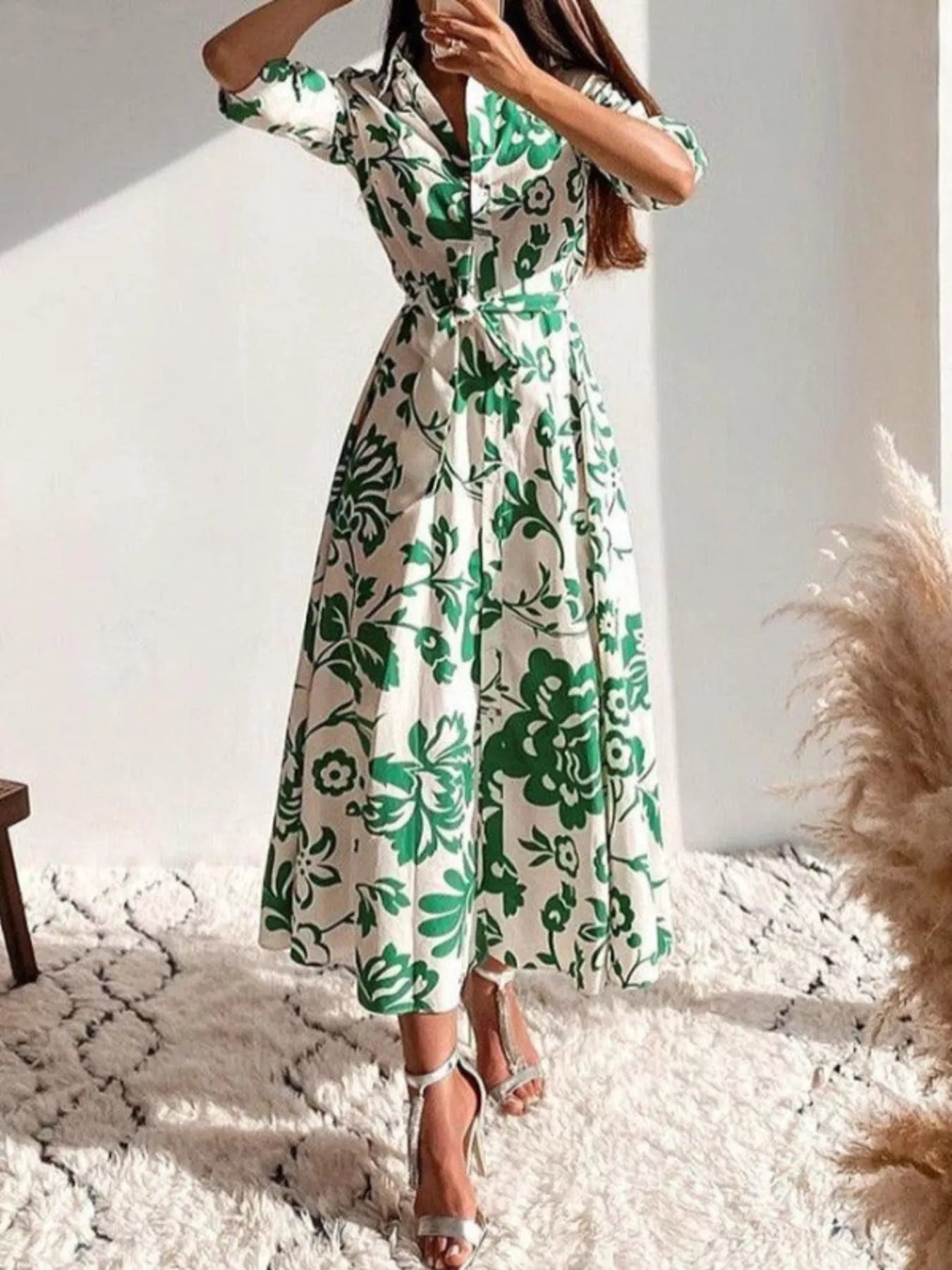Tie Waist Shirt Dress - The Nicole - Tayan Dress Co.