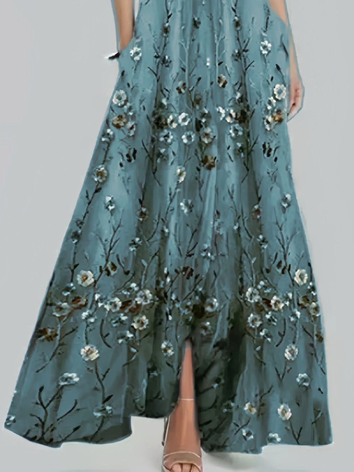 Floral Print Half Sleeve Maxi Dress - The Nicole - Tayan Dress Co.