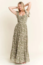 Ruffle Sleeve Tiered Maxi Dress - TNT Dress Co.
