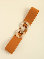 Geometric Buckle Elastic Wide Belt - TNT Dress Co.