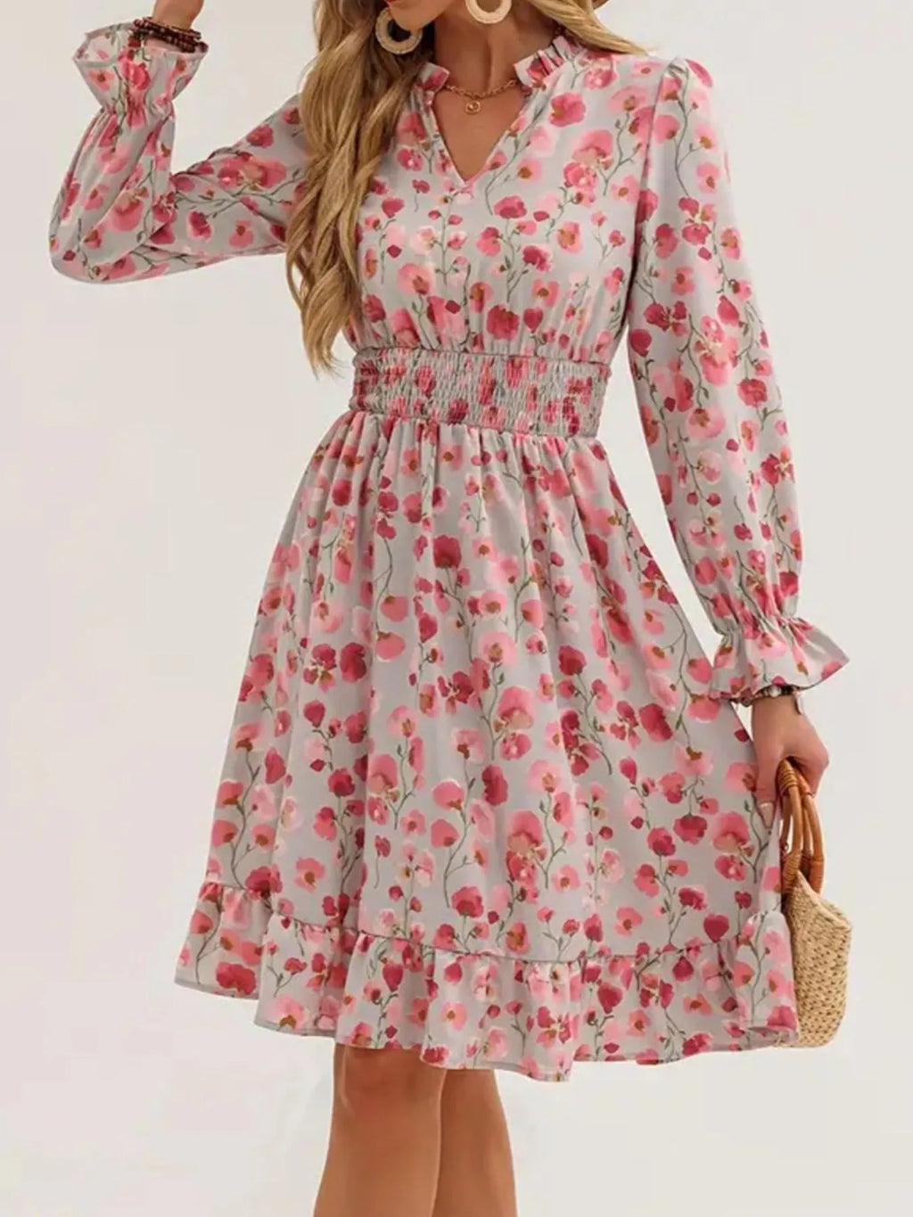 Long Sleeve Ruffle Dress - The Nicole - Tayan Dress Co.