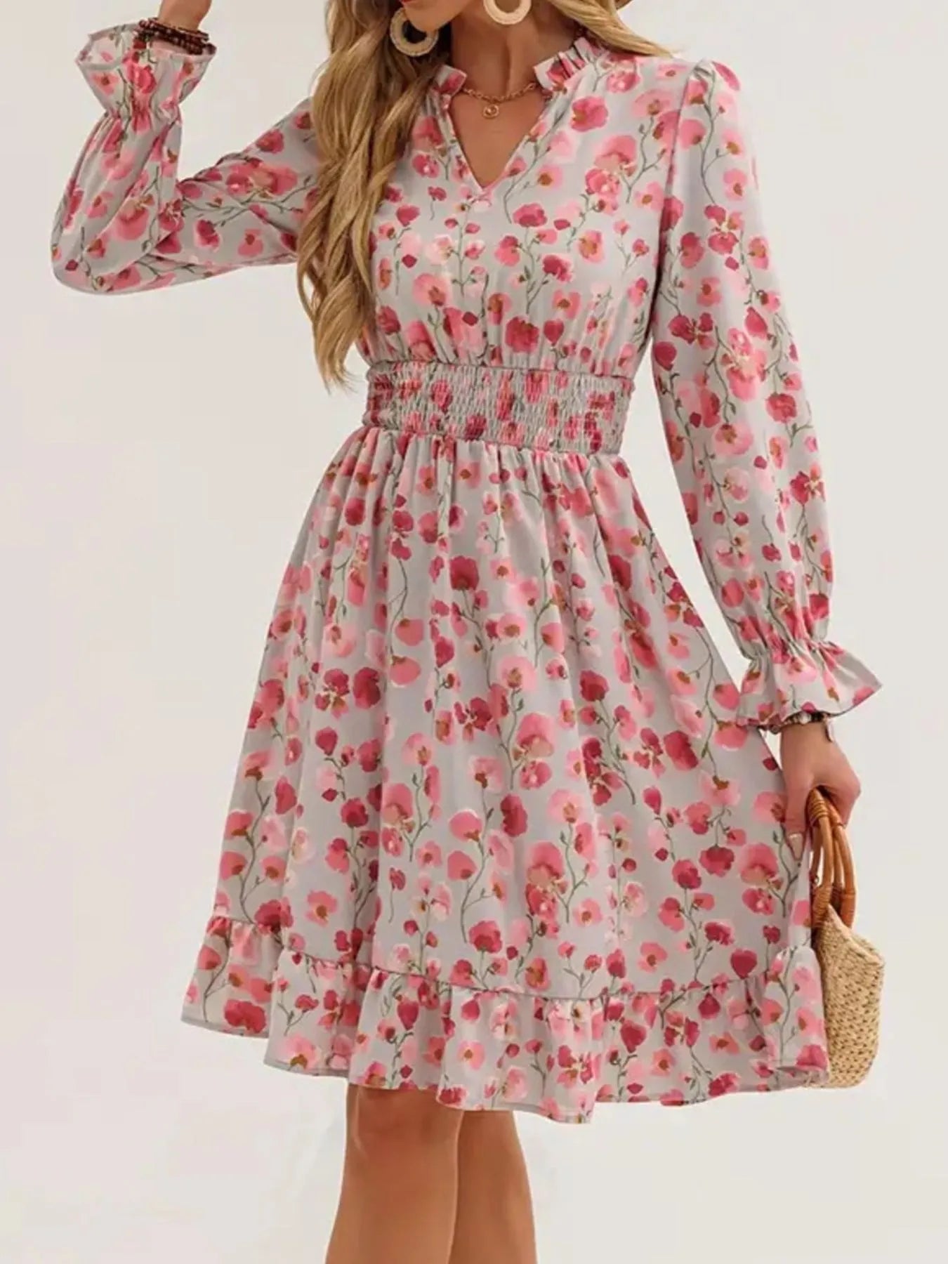 Long Sleeve Ruffle Dress - The Nicole - Tayan Dress Co.