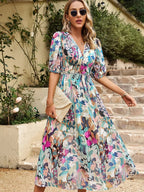 Printed Midi Dress - The Nicole - Tayan Dress Co.