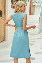 Round Neck Sleeveless Dress