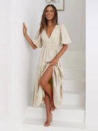 Half Sleeve Midi Dress - The Nicole - Tayan Dress Co.