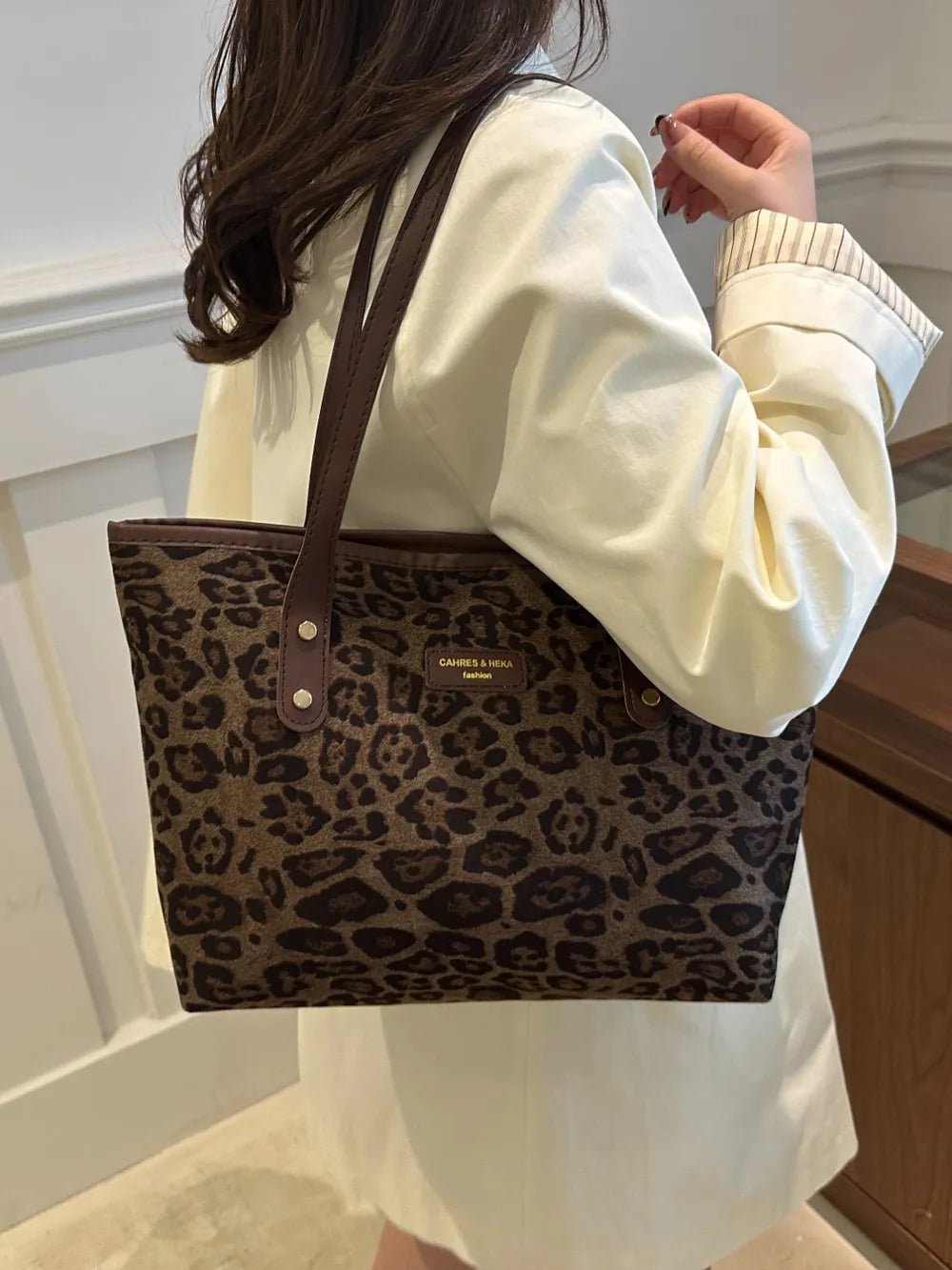 Leopard Tote Bag - The Nicole - Tayan Dress Co.