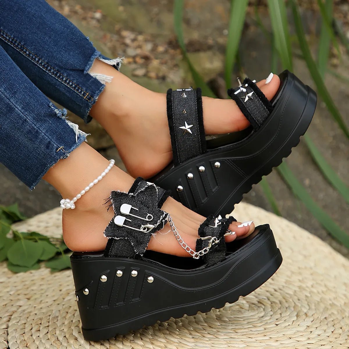 Open Toe Platform Sandals - The Nicole - Tayan Dress Co.