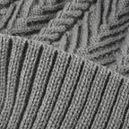 Cable Knit Solid Color Hat with Pompom - The Nicole - Tayan Dress Co.