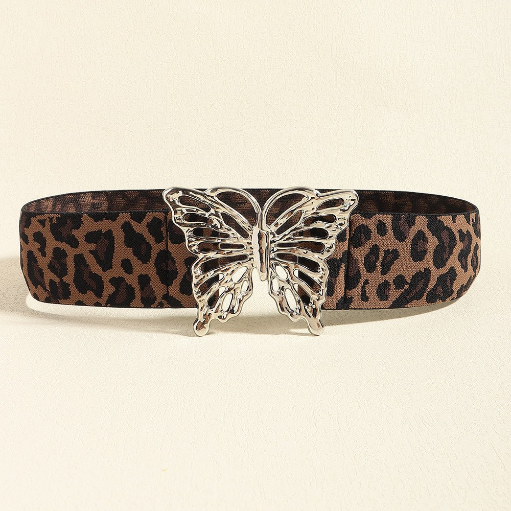 Butterfly Design Alloy Buckle Elastic Waist Belt - TNT Dress Co.