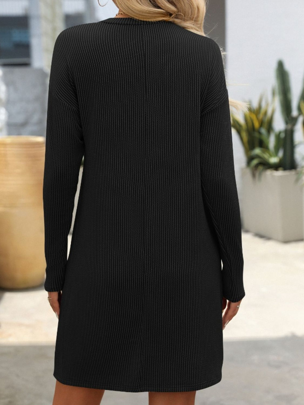 Striped Long Sleeve Mini Dress - TNT Dress Co.