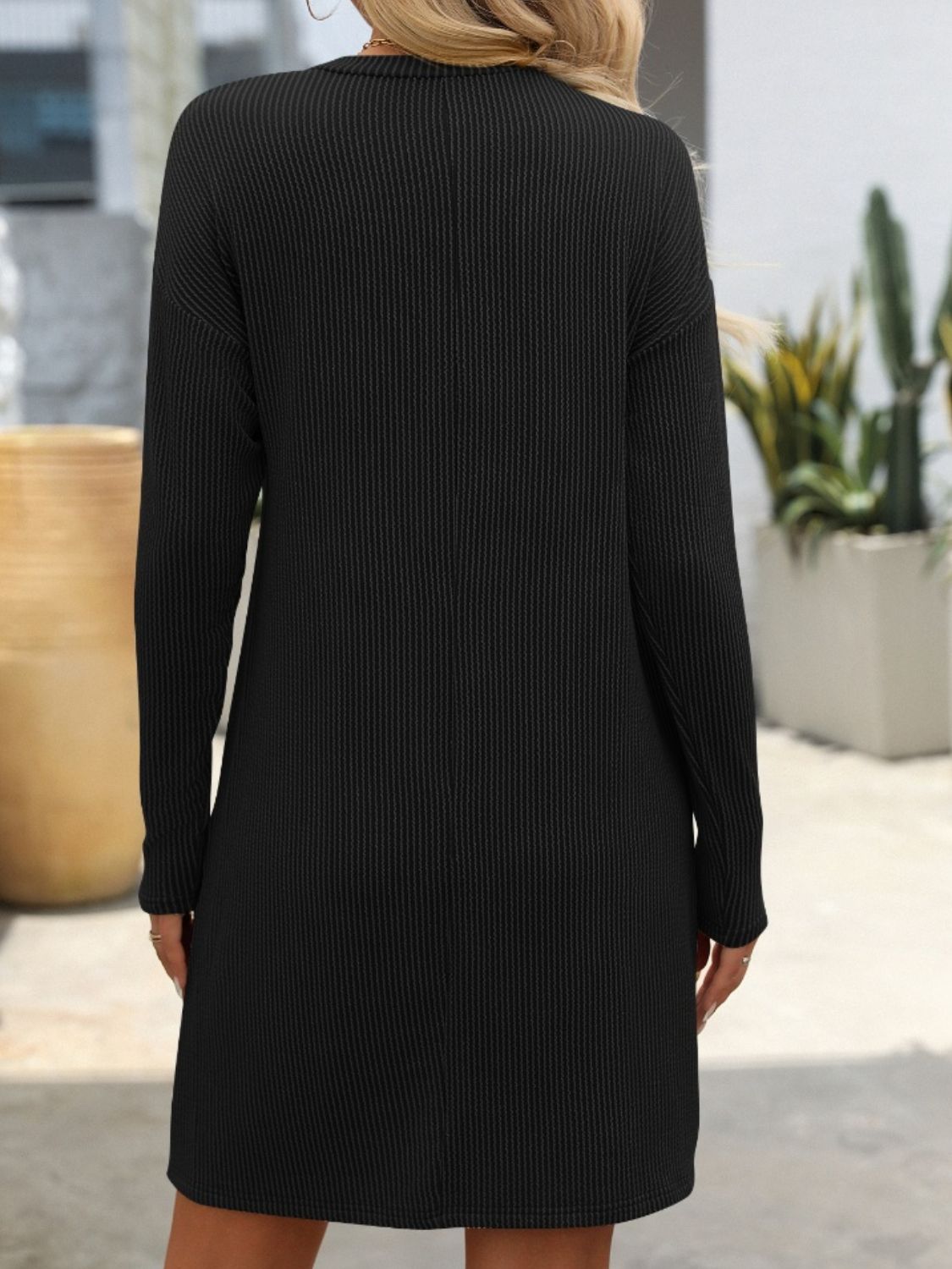 Striped Long Sleeve Mini Dress - TNT Dress Co.