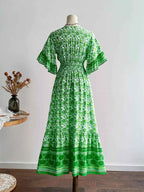 V-Neck Long Sleeve Dress