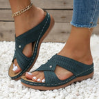 Open Toe Wedge Sandals - The Nicole - Tayan Dress Co.