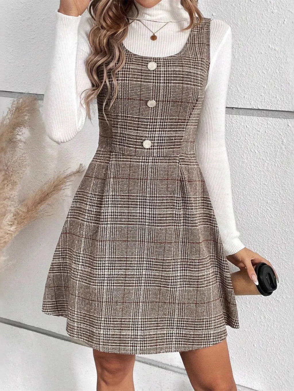Plaid Strap Dress - The Nicole - Tayan Dress Co.