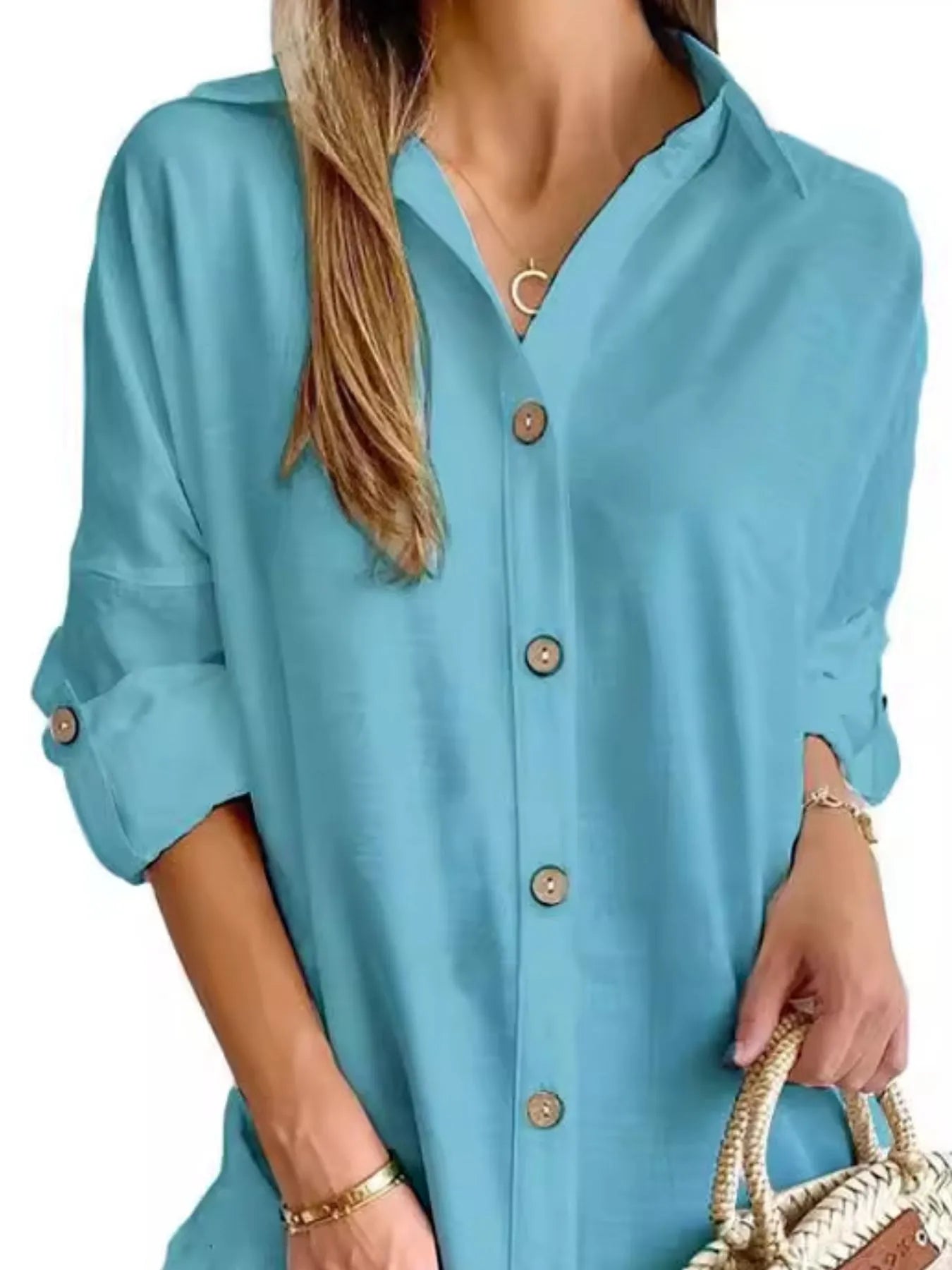 Button Down Long Sleeve Shirt Dress - TNT Dress Co.