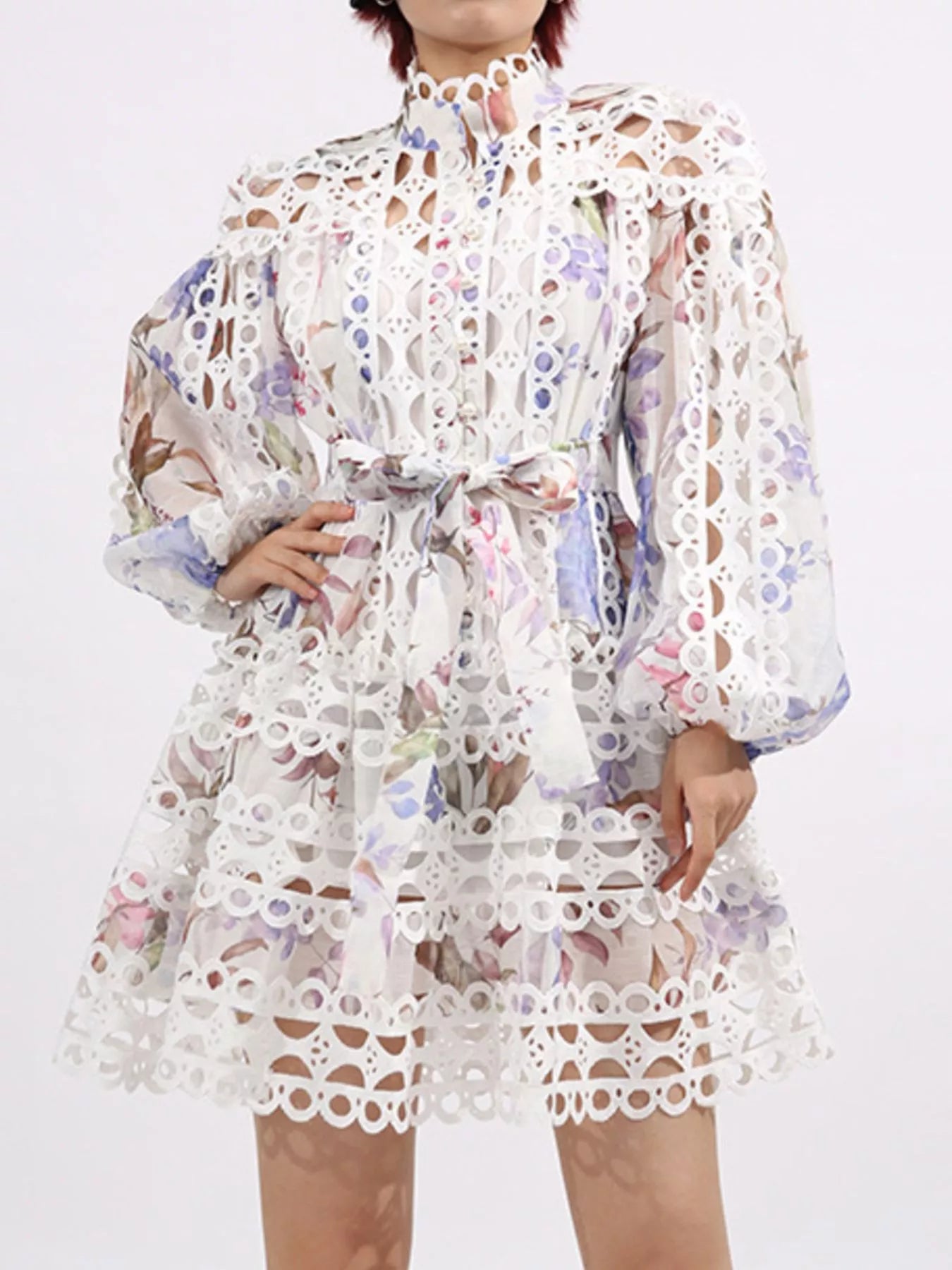 Mini Dress with Balloon Sleeves - The Nicole - Tayan Dress Co.