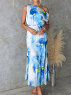 Shoulder Dress with Slit - The Nicole - Tayan Dress Co.