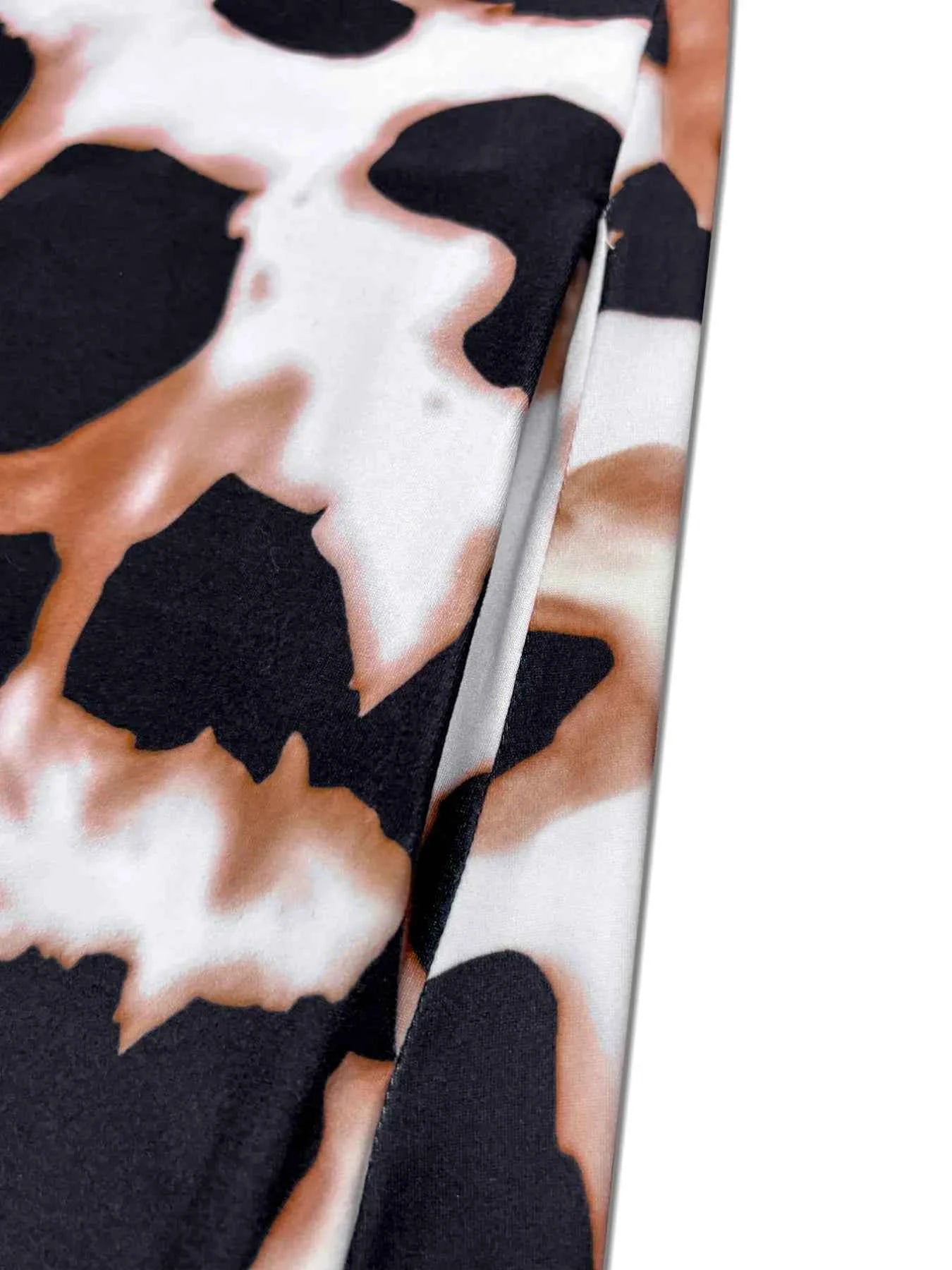 Leopard Print Short Sleeve Dress