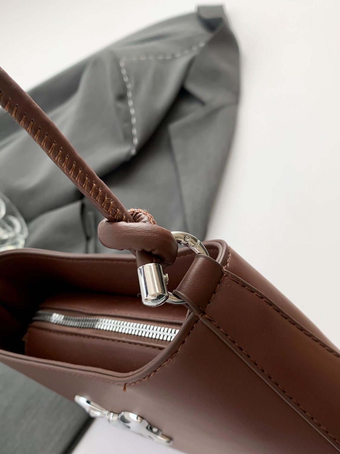 Bow - Detail PU Leather Knotted Strap Handbag - TNT Dress Co.